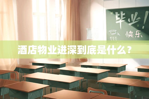 酒店物业进深到底是什么？