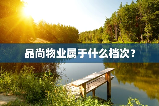 品尚物业属于什么档次？