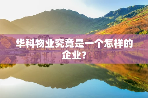 华科物业究竟是一个怎样的企业？