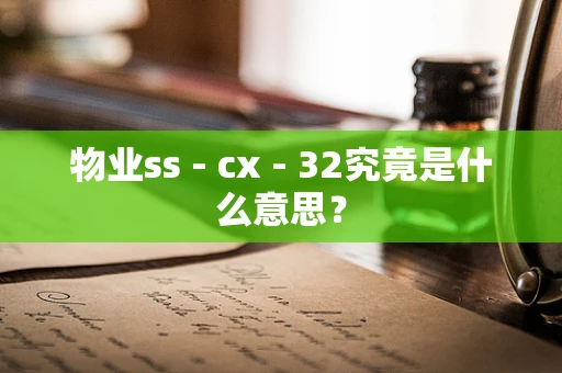 物业ss - cx - 32究竟是什么意思？