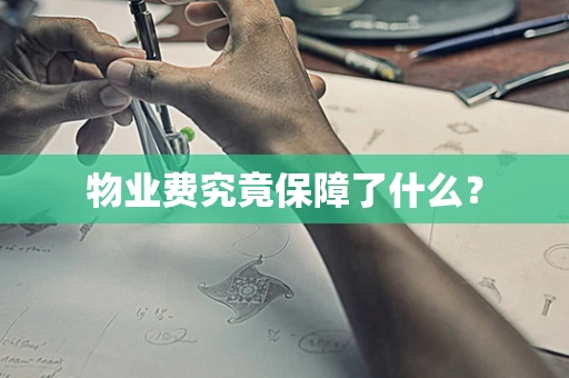 物业费究竟保障了什么？
