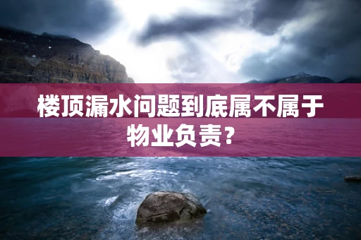 楼顶漏水问题到底属不属于物业负责？