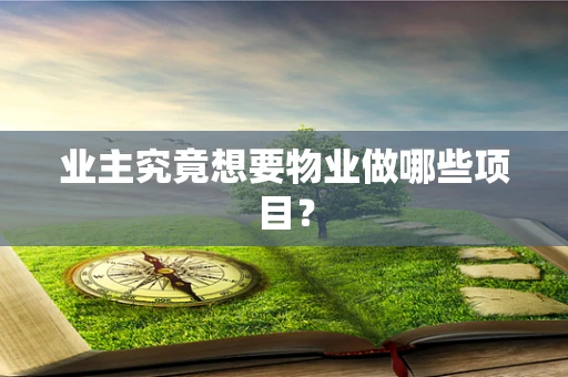 业主究竟想要物业做哪些项目？