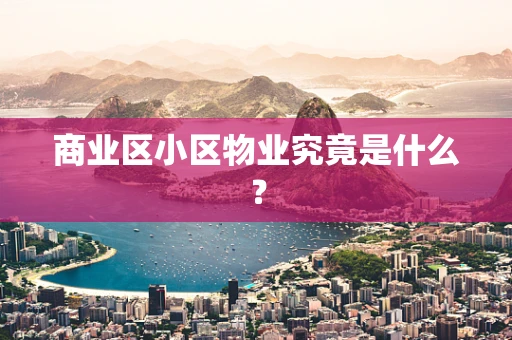 商业区小区物业究竟是什么？