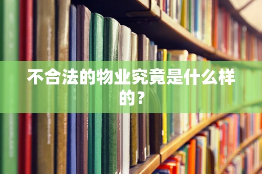 不合法的物业究竟是什么样的？