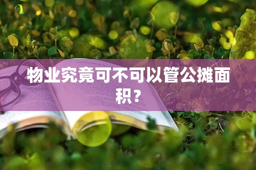 物业究竟可不可以管公摊面积？