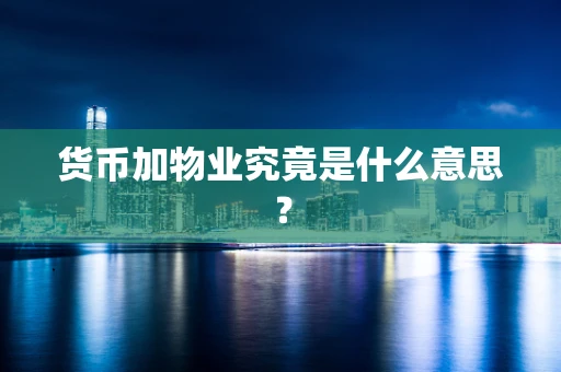 货币加物业究竟是什么意思？