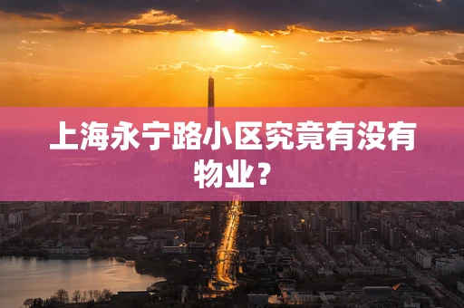 上海永宁路小区究竟有没有物业？