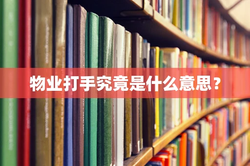 物业打手究竟是什么意思？
