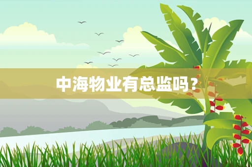 中海物业有总监吗？