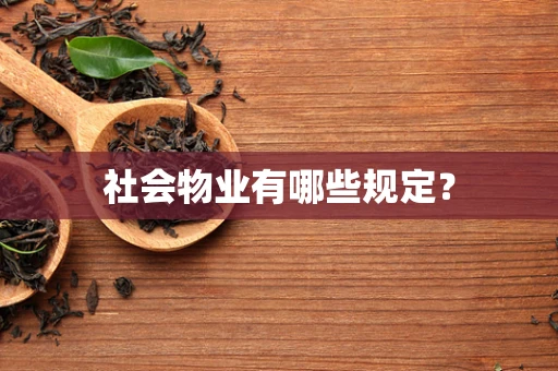 社会物业有哪些规定？