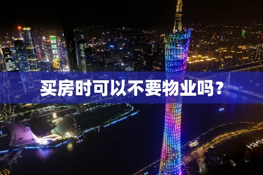 买房时可以不要物业吗？