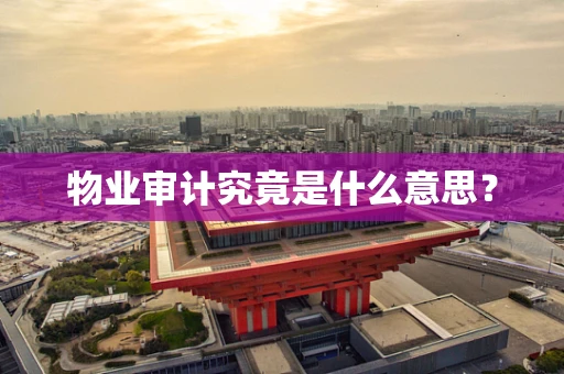 物业审计究竟是什么意思？