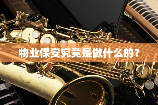 物业保安究竟是做什么的？