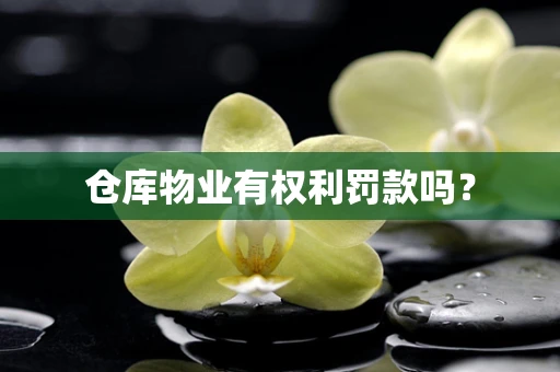 仓库物业有权利罚款吗？
