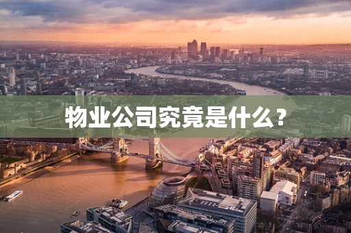 物业公司究竟是什么？