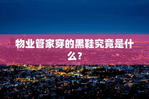 物业管家穿的黑鞋究竟是什么？