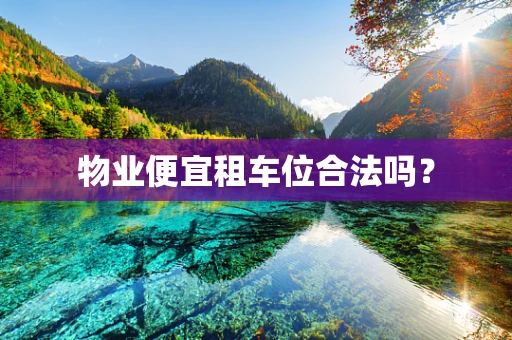 物业便宜租车位合法吗？