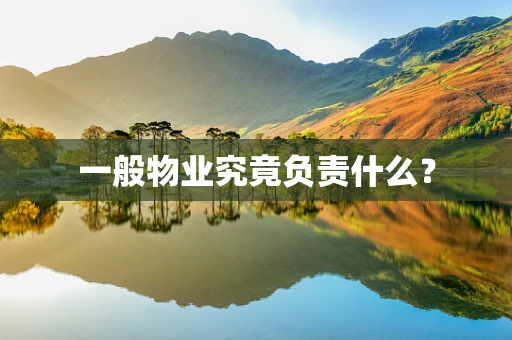 一般物业究竟负责什么？