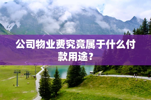 公司物业费究竟属于什么付款用途？