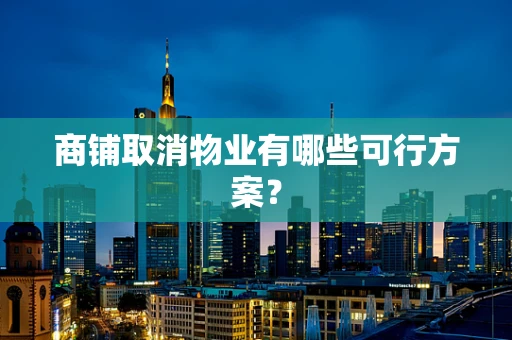 商铺取消物业有哪些可行方案？