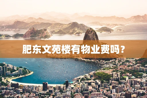 肥东文苑楼有物业费吗？