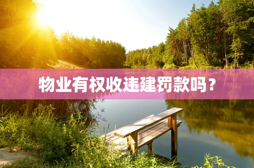 物业有权收违建罚款吗？