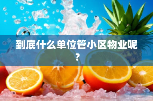 到底什么单位管小区物业呢？