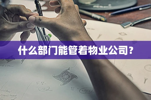 什么部门能管着物业公司？