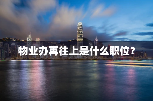 物业办再往上是什么职位？