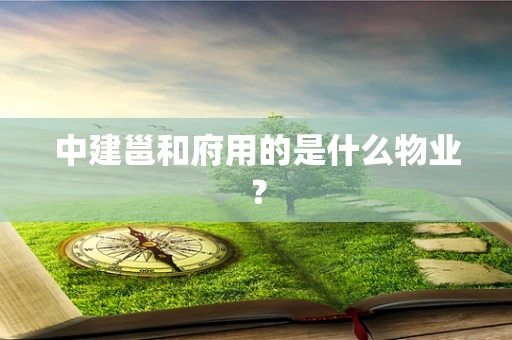 中建邕和府用的是什么物业？